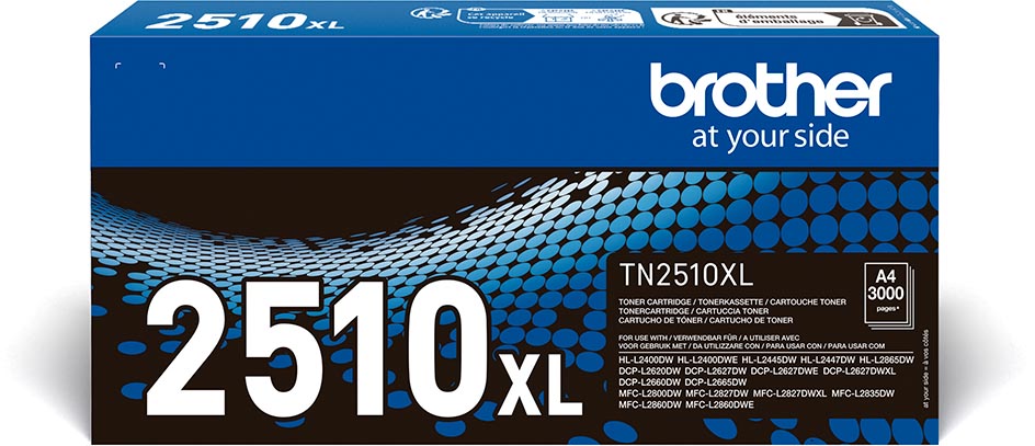 Brother toner, 3.000 pagina&apos;s, OEM TN-2510XL, zwart