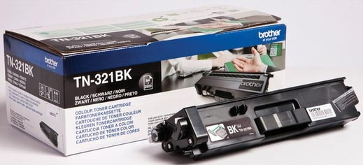 Brother toner, 2.500 pagina&apos;s, OEM TN-321BK, zwart afbeelding