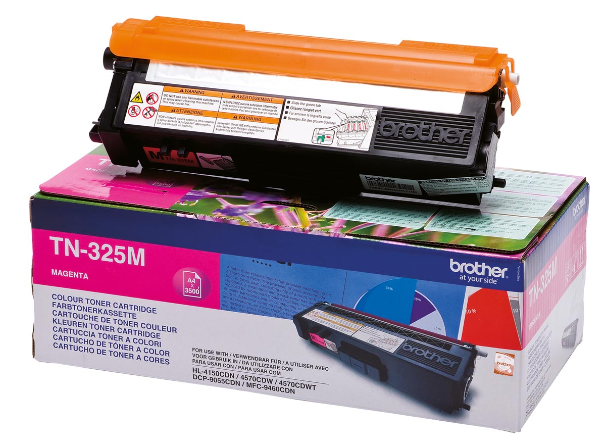 Brother toner, 3.500 pagina&apos;s, OEM TN325M, magenta afbeelding