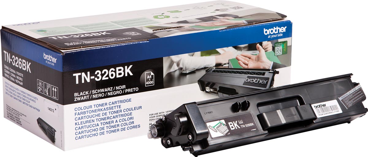 Brother toner, 4.000 pagina&apos;s, OEM TN-326BK, zwart afbeelding