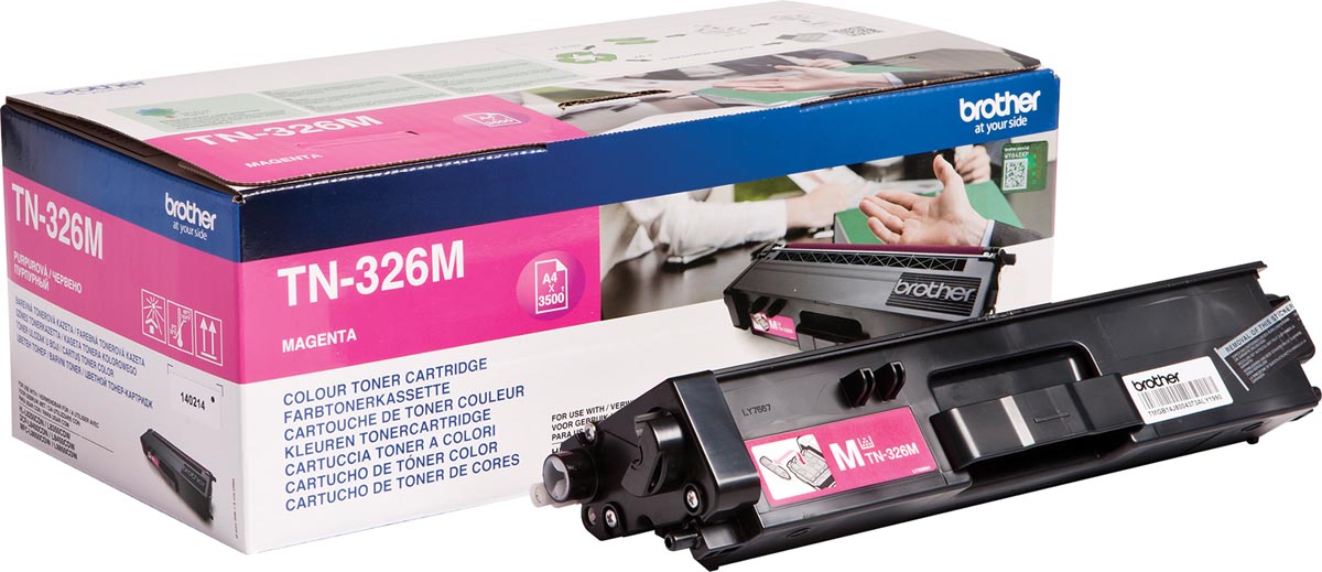 Brother toner, 3.500 pagina&apos;s, OEM TN-326M, magenta afbeelding