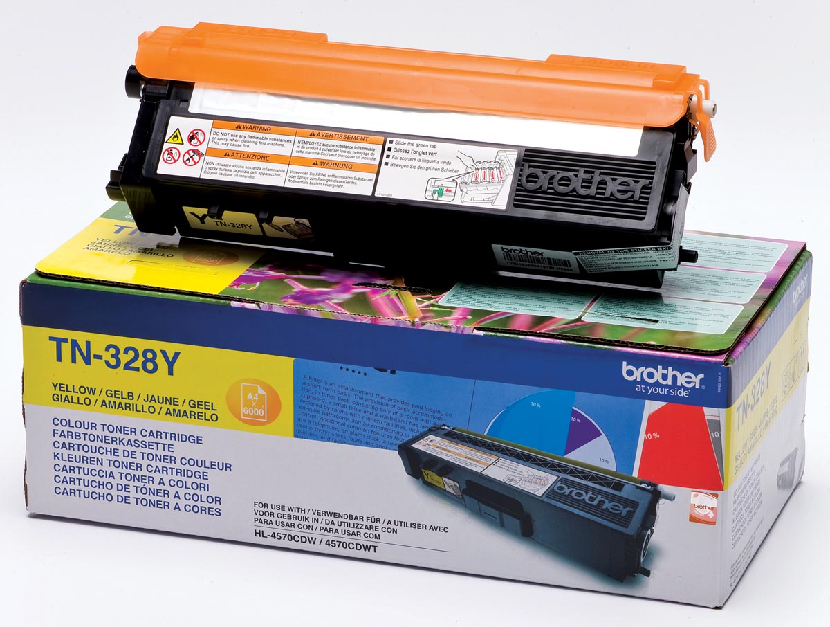 Brother toner, 6.000 pagina's, OEM TN-328Y, geel