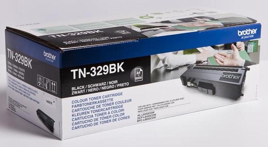 Brother toner, 6.000 pagina&apos;s, OEM TN-329BK, zwart afbeelding