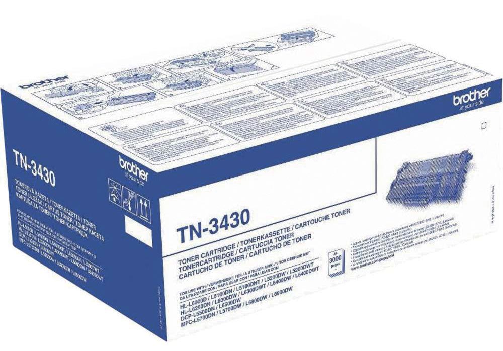 Brother toner, 3.000 pagina&apos;s, OEM TN-3430, zwart afbeelding