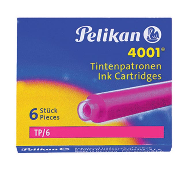 Pelikan 4001 - Korte Inktpatronen - Roze