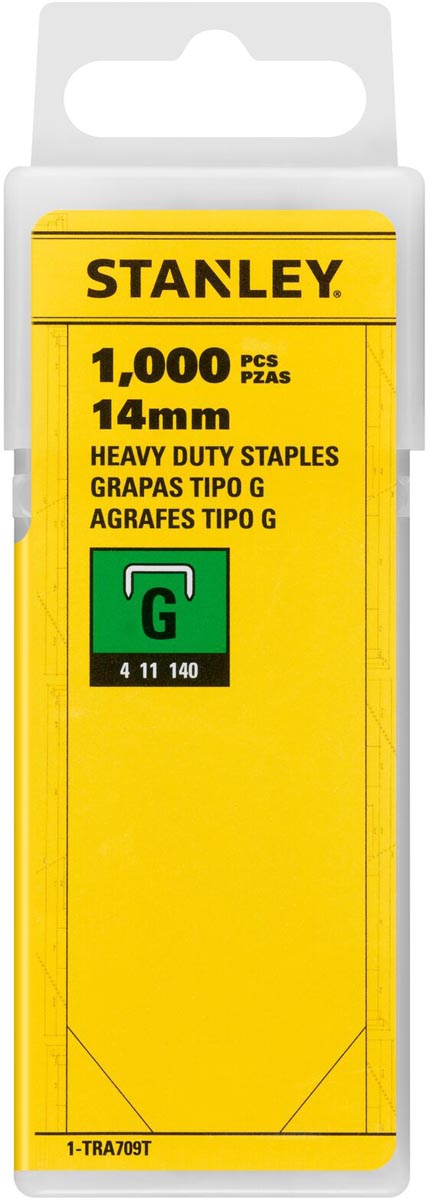Stanley nietjes type G, 14 mm, doos van 1.000 nietjes afbeelding