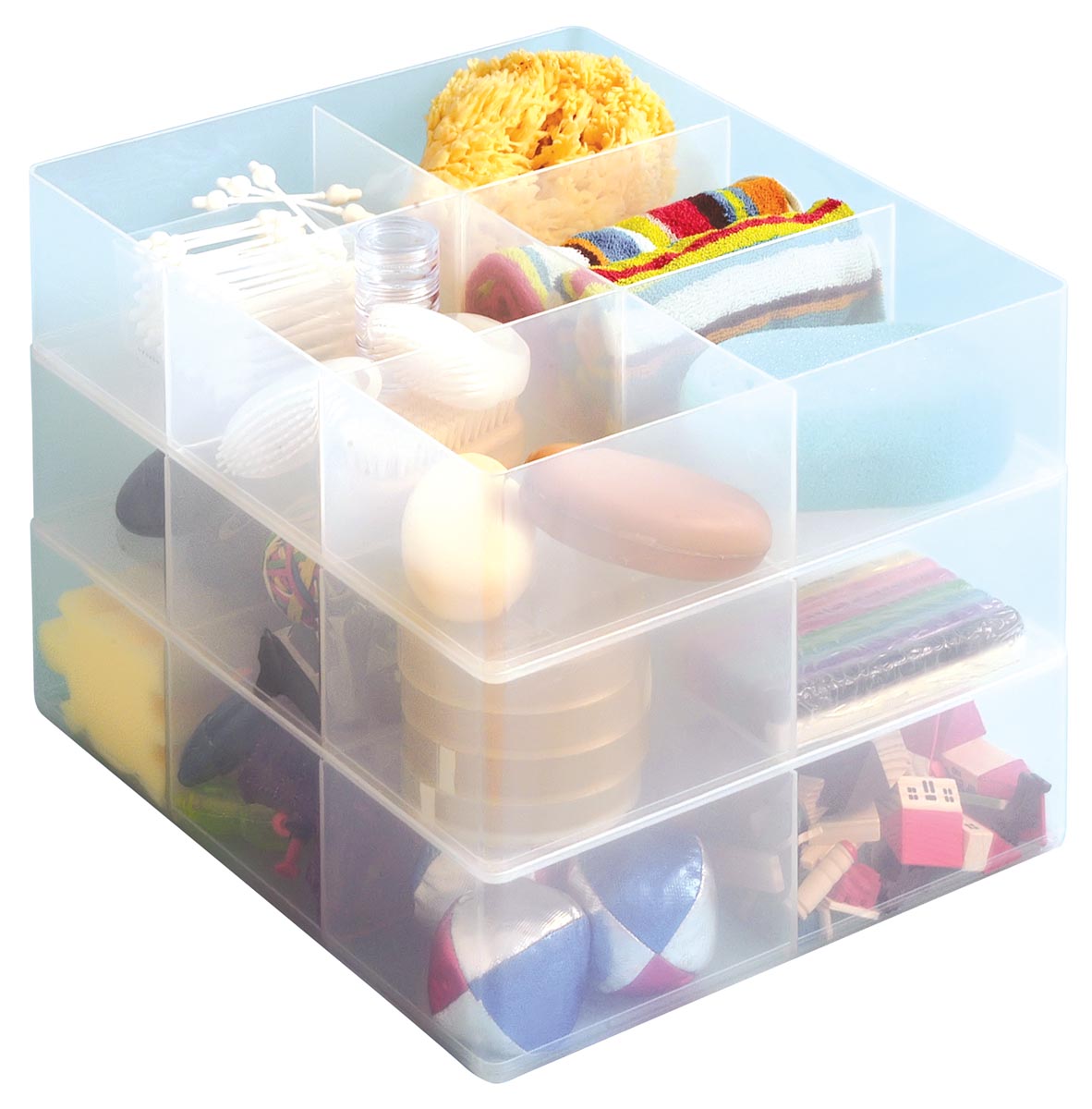 Really Useful Box, office divider met 6 vakjes, transparant afbeelding