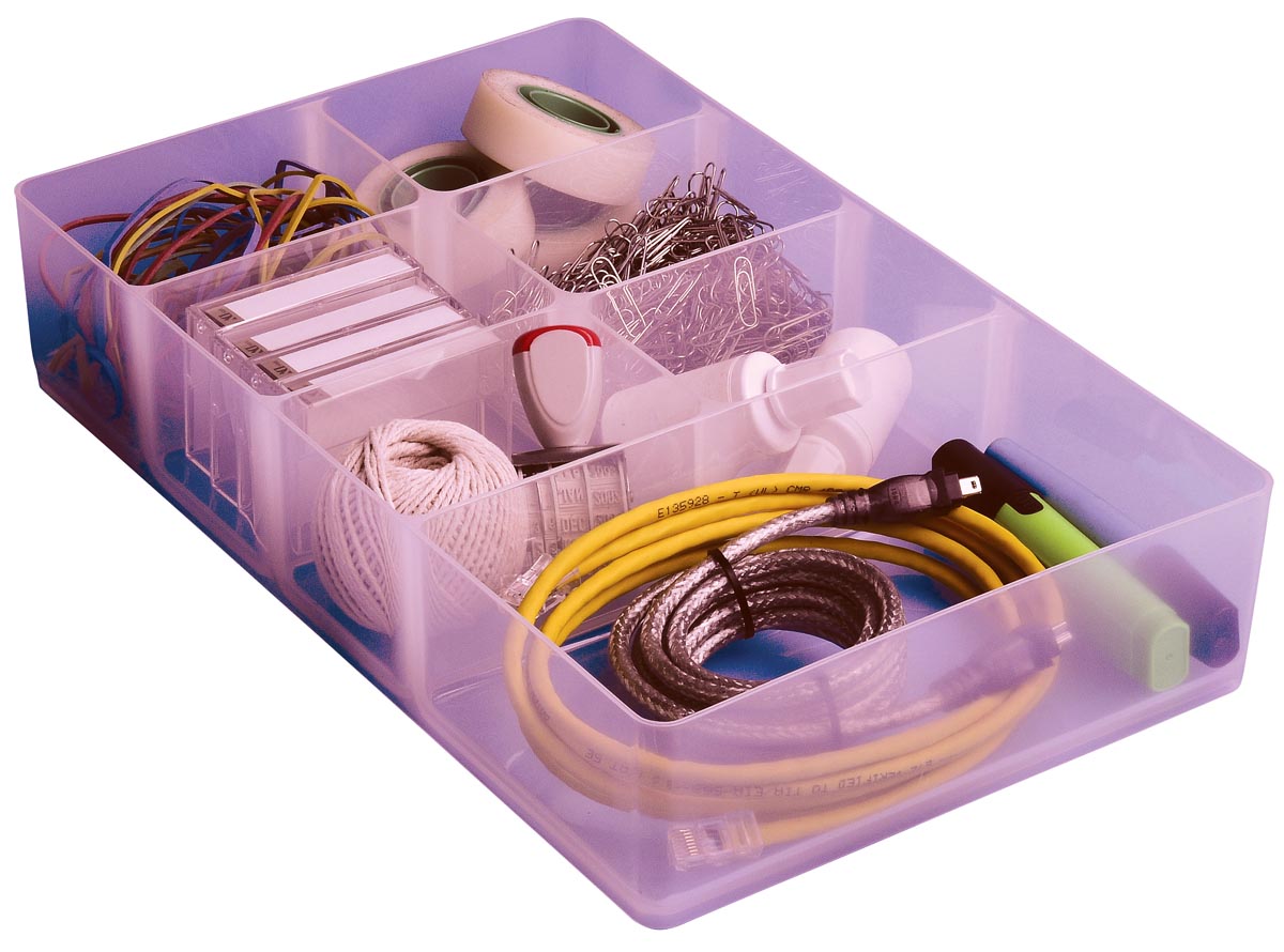 Really Useful Box, divider met 7 vakjes voor 9 liter, transparant afbeelding