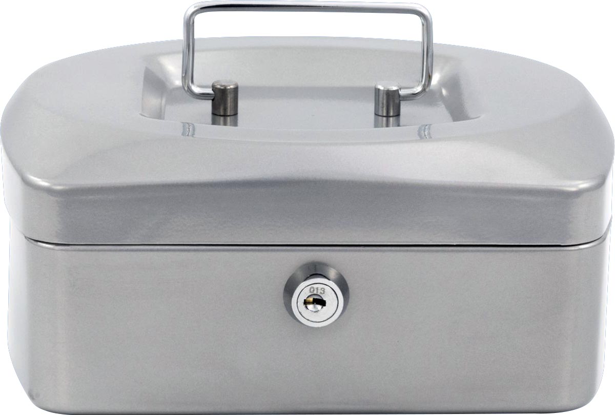 Acropaq geldkoffer, ft 20,5 x 16 x 9 cm, zilver