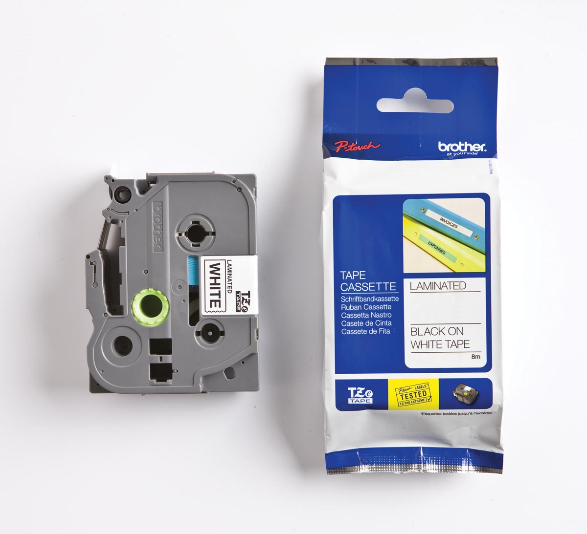 Brother TZe tape voor P-Touch 36 mm, zwart op wit afbeelding