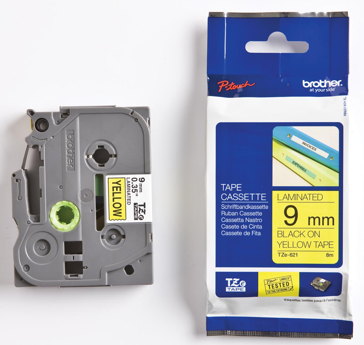 Brother TZe tape voor P-Touch 9 mm, zwart op geel afbeelding