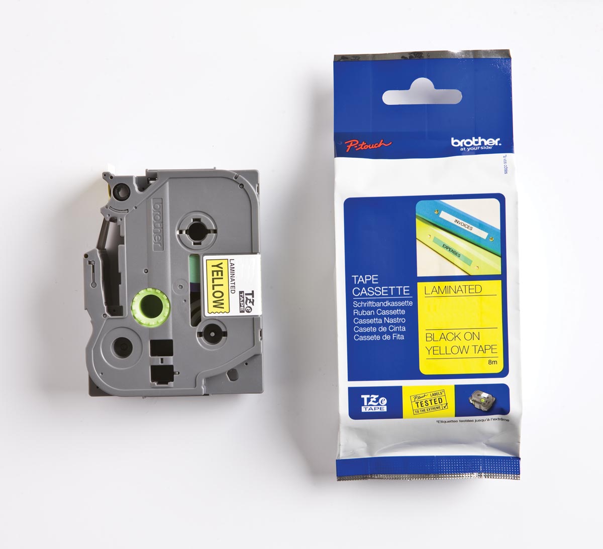 Brother TZe tape voor P-Touch 36 mm, zwart op geel afbeelding