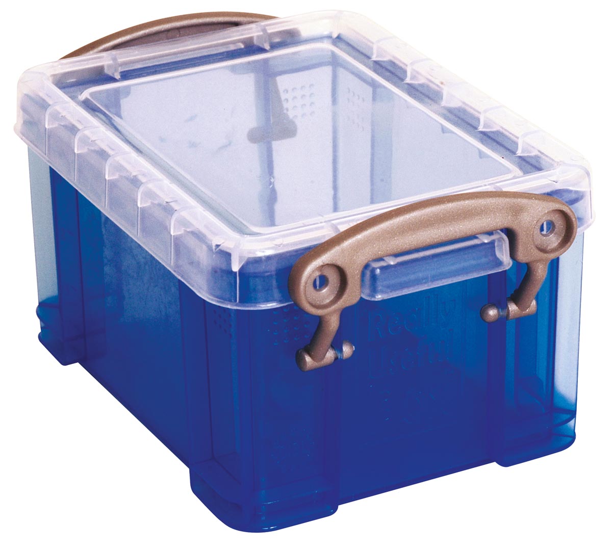 Really Useful Box visitekaarthouder 0,3 liter, transparant blauw afbeelding