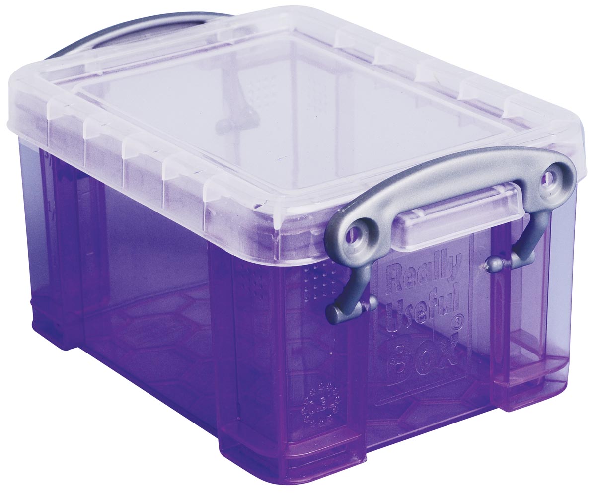 Really Useful Box visitekaarthouder 0,3 liter, transparant paars Really Useful Box visitekaarthouder 0,3 liter, transparant paars