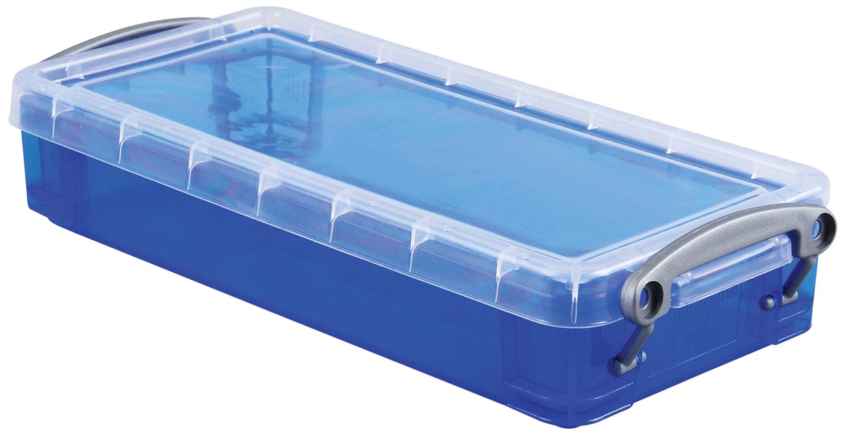 Really Useful Box pennenbakje 0,55 liter, transparant blauw Really Useful Box pennenbakje 0,55 liter, transparant blauw