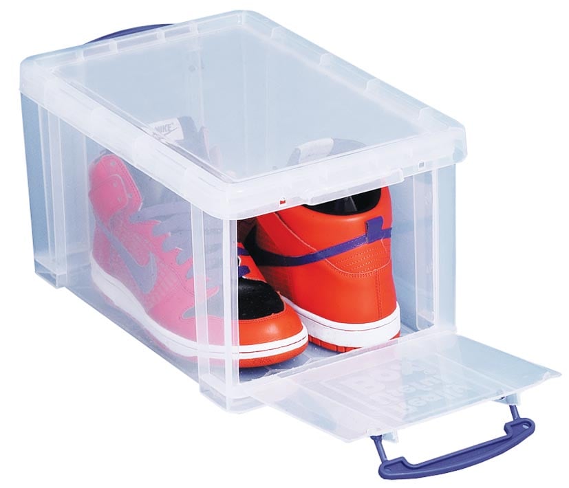 Really Useful Box opbergdoos 14 liter met opening aan de voorkant, transparant afbeelding