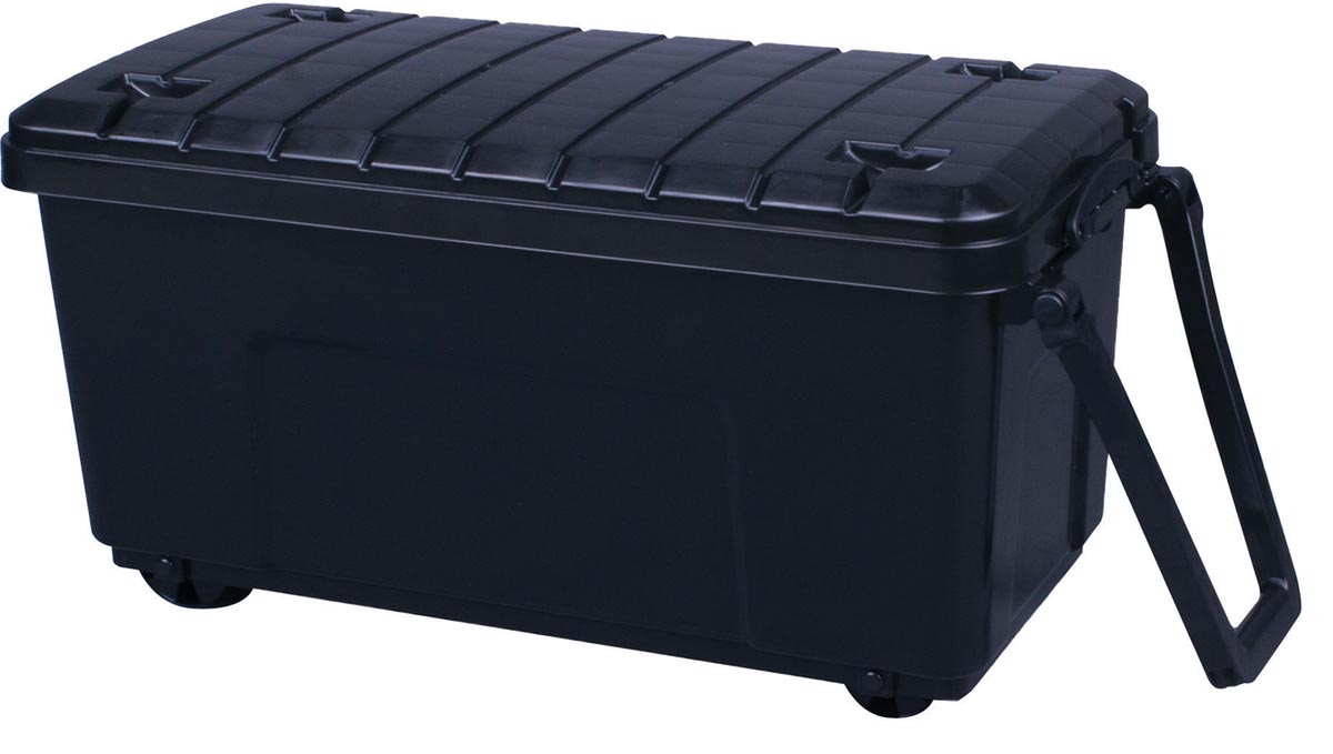 Really Useful Box opbergkoffer op wieltjes 160 liter, zwart afbeelding