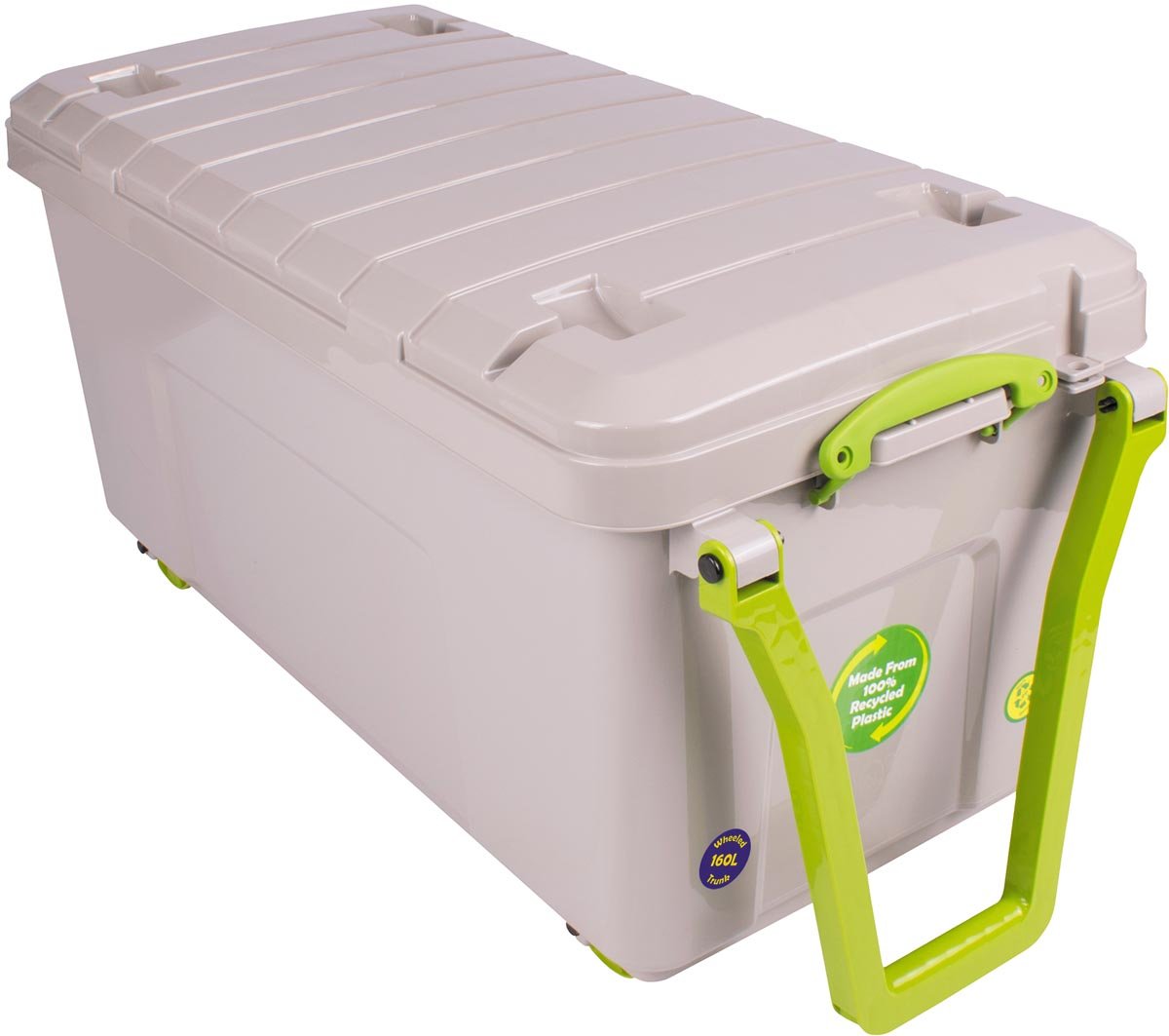 Really Useful Box Recycled opbergkoffer op wieltjes 160 l, grijs afbeelding