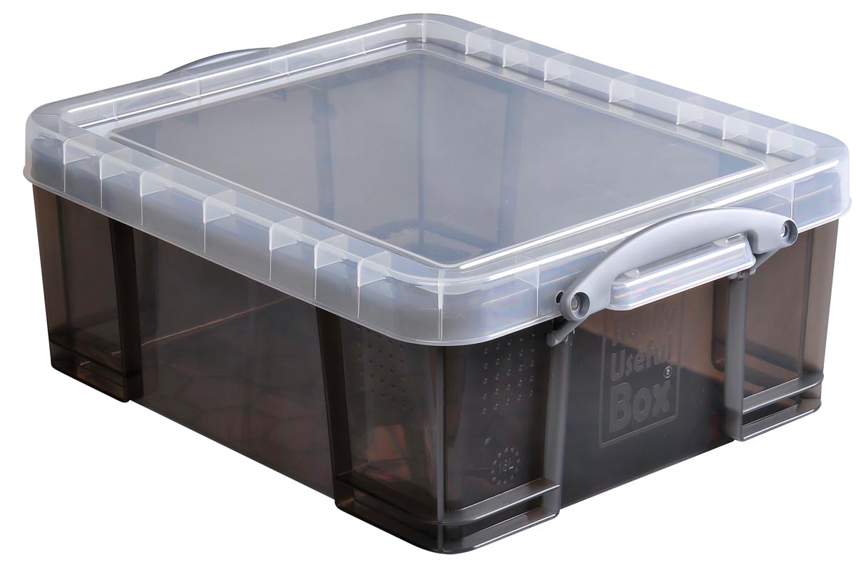 Really Useful Box opbergdoos18 liter, transparant gerookt afbeelding