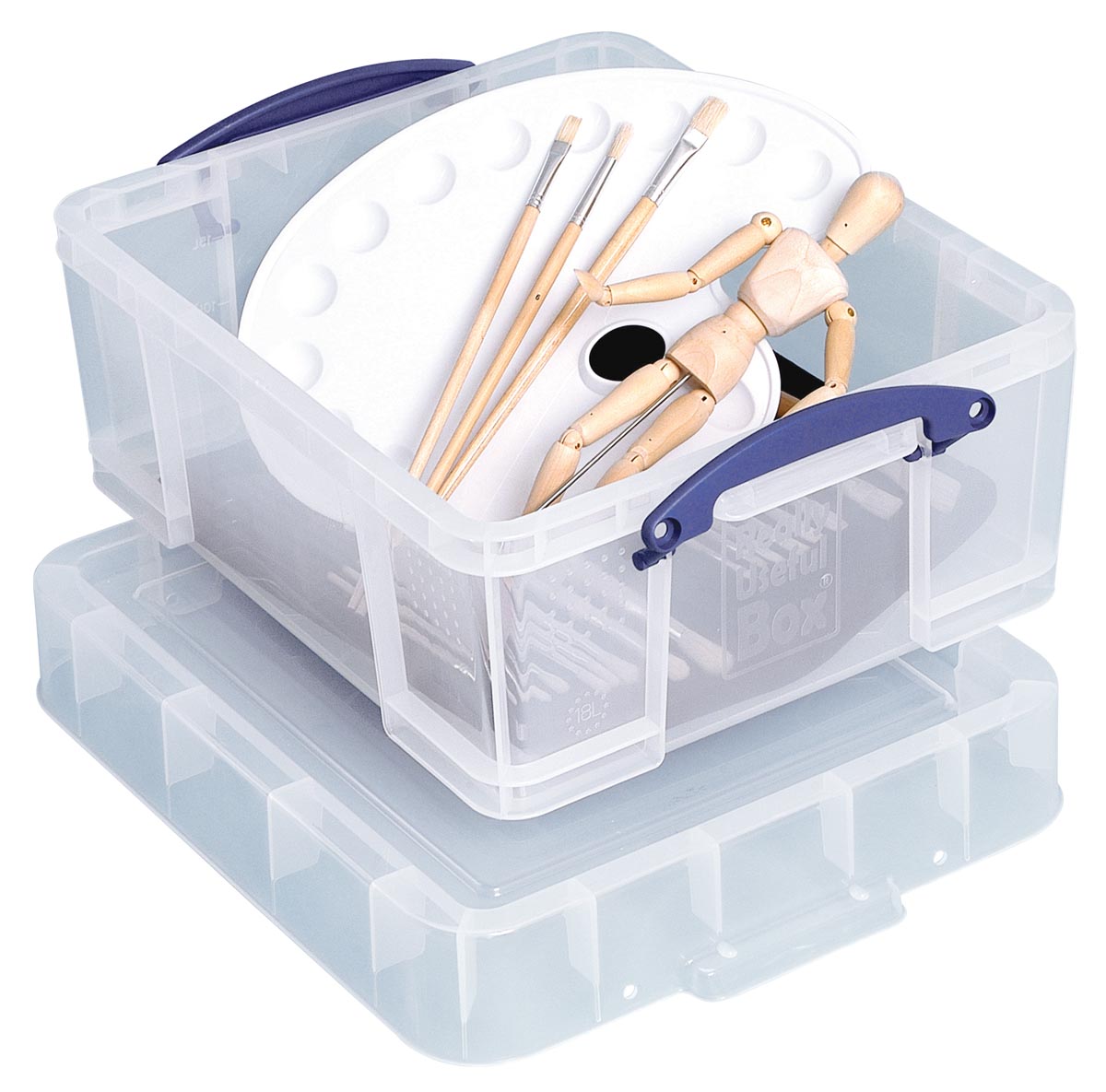 Really Useful Box opbergdoos 18 liter XL, transparant afbeelding