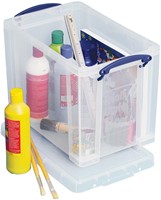 Really Useful Box opbergdoos 19 liter hangmappenkoffer, transparant-2