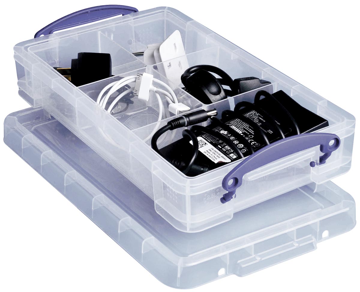 Really Useful Box opbergdoos 2,5 liter, transparant afbeelding