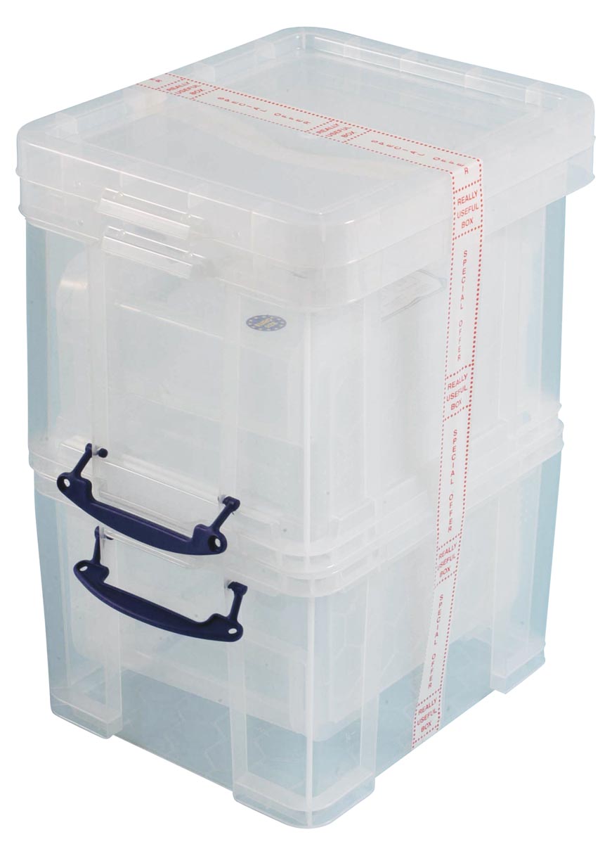 Really Useful Box 35 liter, transparant, pak van 3 dozen