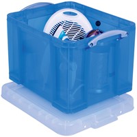 Really Useful Box opbergdoos 35 liter, transparant, blauw-2