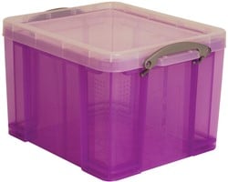 Really Useful Box opbergdoos 35 liter, transparant paars