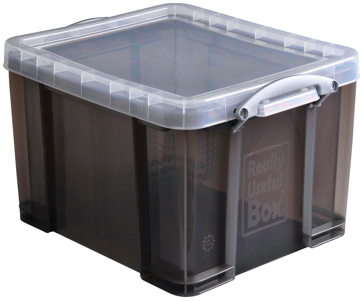 Really Useful Box opbergdoos 35 liter, transparant gerookt afbeelding