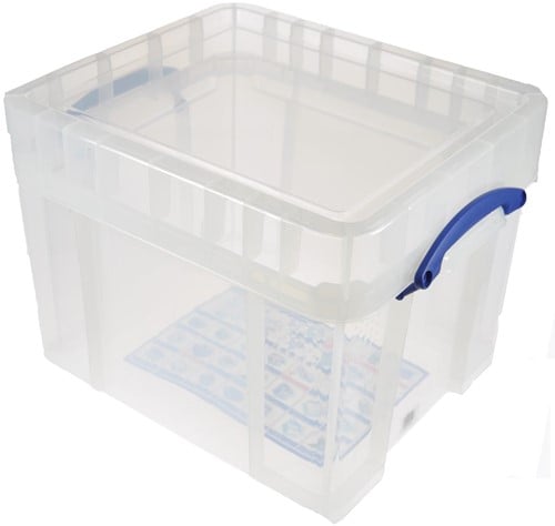 Really Useful Box opbergdoos 35 liter XL, transparant, voor het opbergen van medium LP's-2