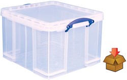 Really Useful Box 42 liter, transparant, per stuk verpakt in karton