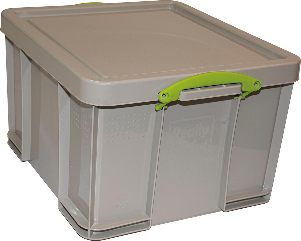 Really Useful Box opbergdoos 42 liter, gerecycleerd, grijs afbeelding