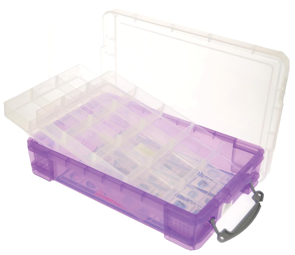 Really Useful Box 4 Liter Met 2 Dividers Transparant Paars huismerk kopen in de aanbieding Really Useful Box 4 Liter Met 2 Dividers Transparant Paars huismerk kopen in de aanbieding