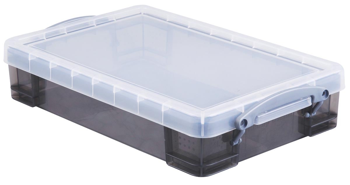 Really Useful Box opbergdoos 4 liter, transparant gerookt afbeelding
