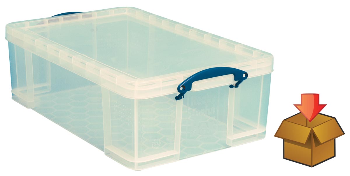 Really Useful Box 50l, transparant, per stuk verpakt in karton afbeelding