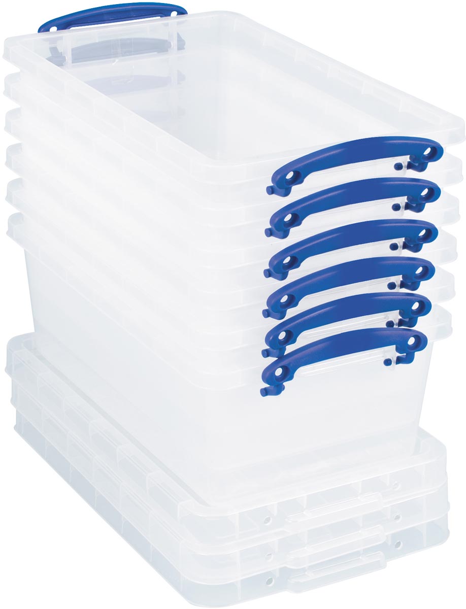Really Useful Box opbergdoos 5,5 l, nestbaar, transparant afbeelding