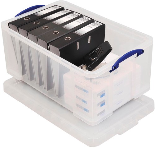 Really Useful Box 64 liter, transparant, per stuk verpakt in karton-2