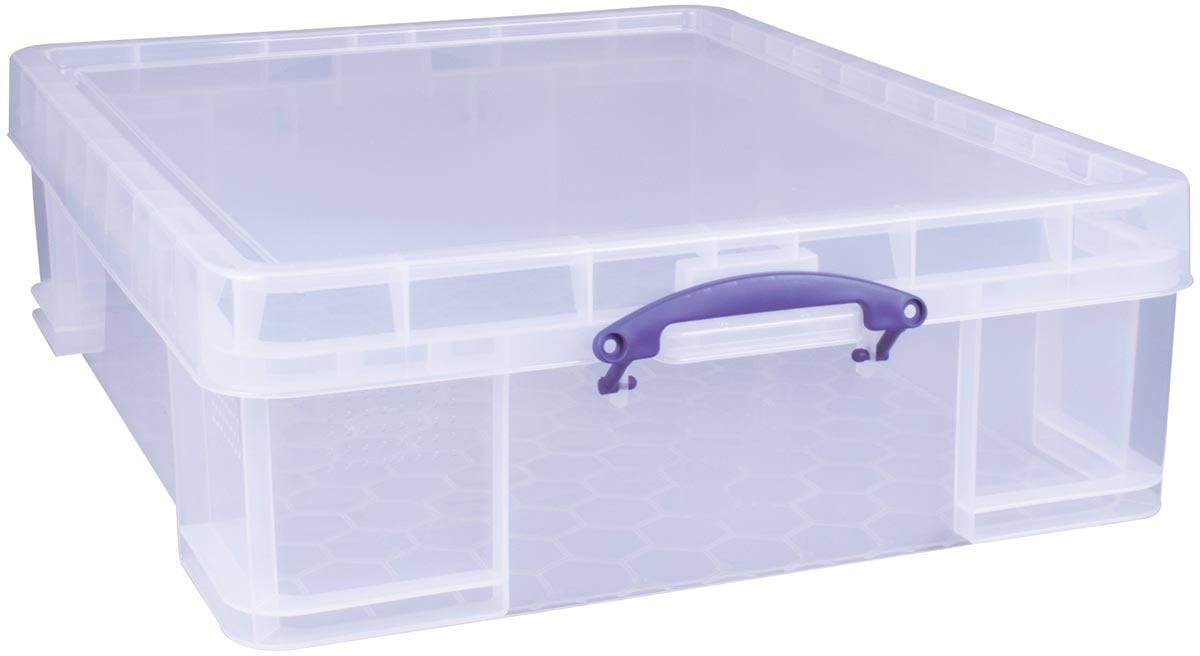 Really Useful Box 70 liter, transparant, per stuk verpakt in karton afbeelding