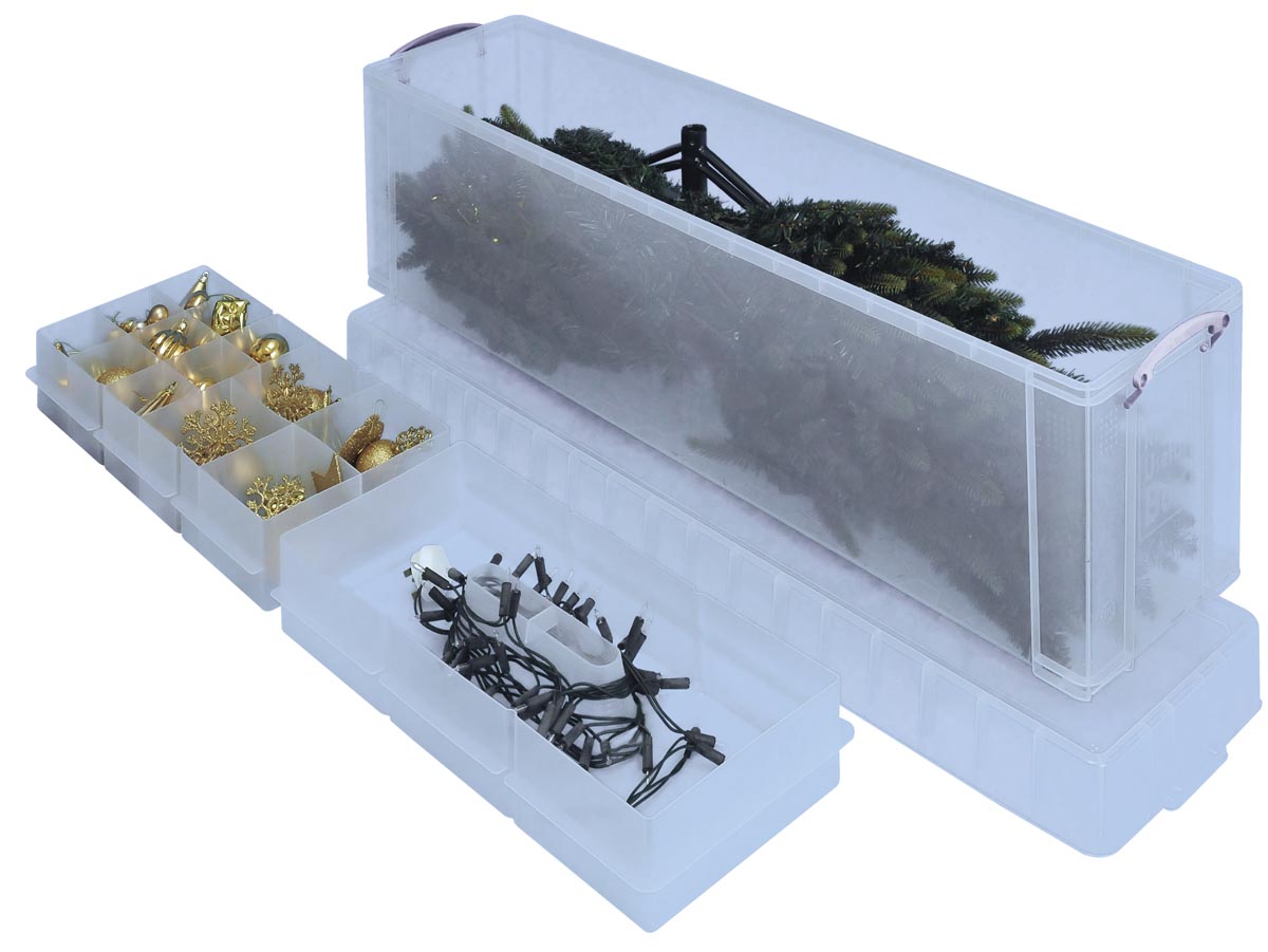 Really Useful Boxes Voordeelpakket Opbergdoos 2 x 84 liter en 1 x 64 liter transparant