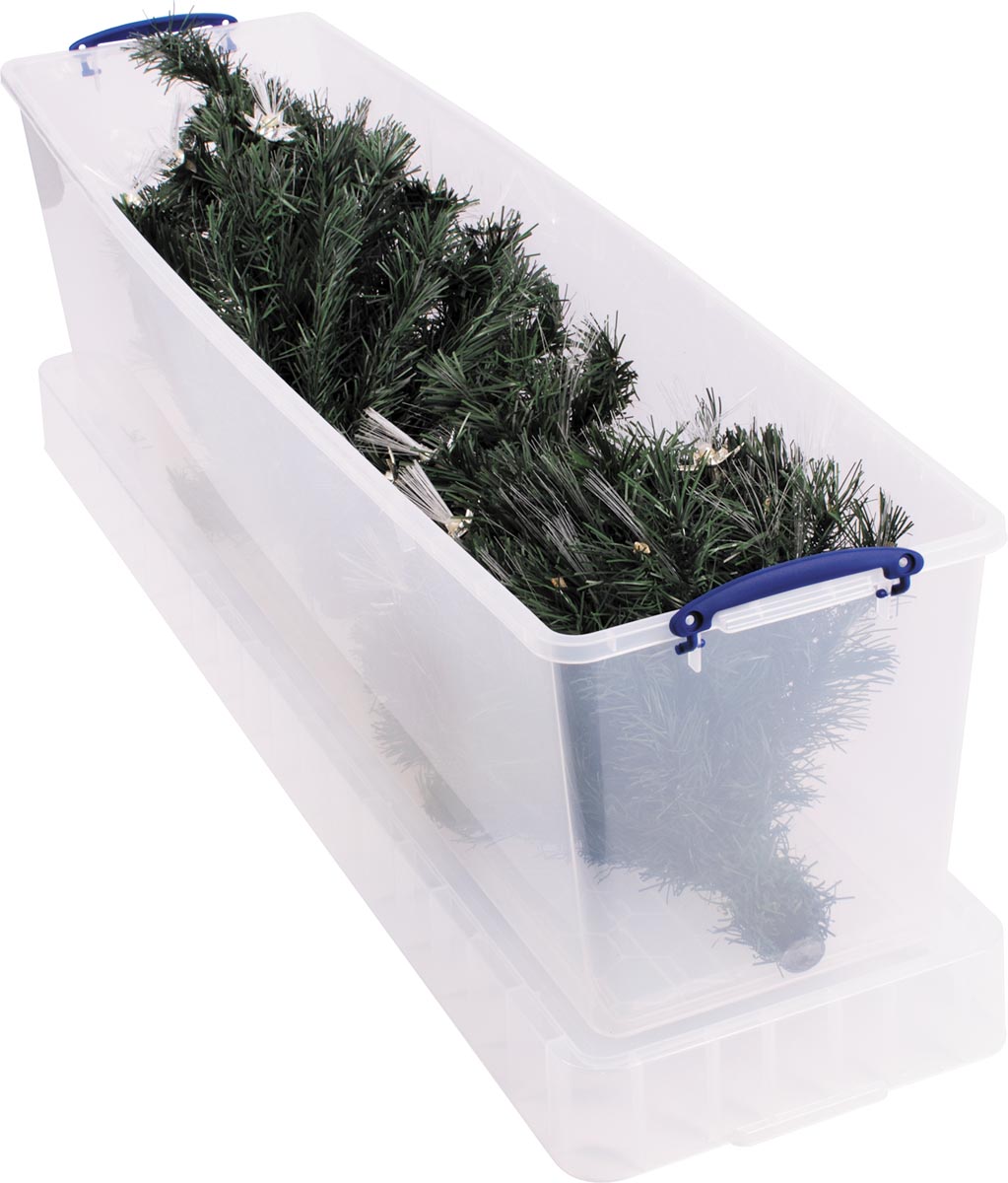 Really Useful Box opbergdoos 81 l, nestbaar, transparant afbeelding