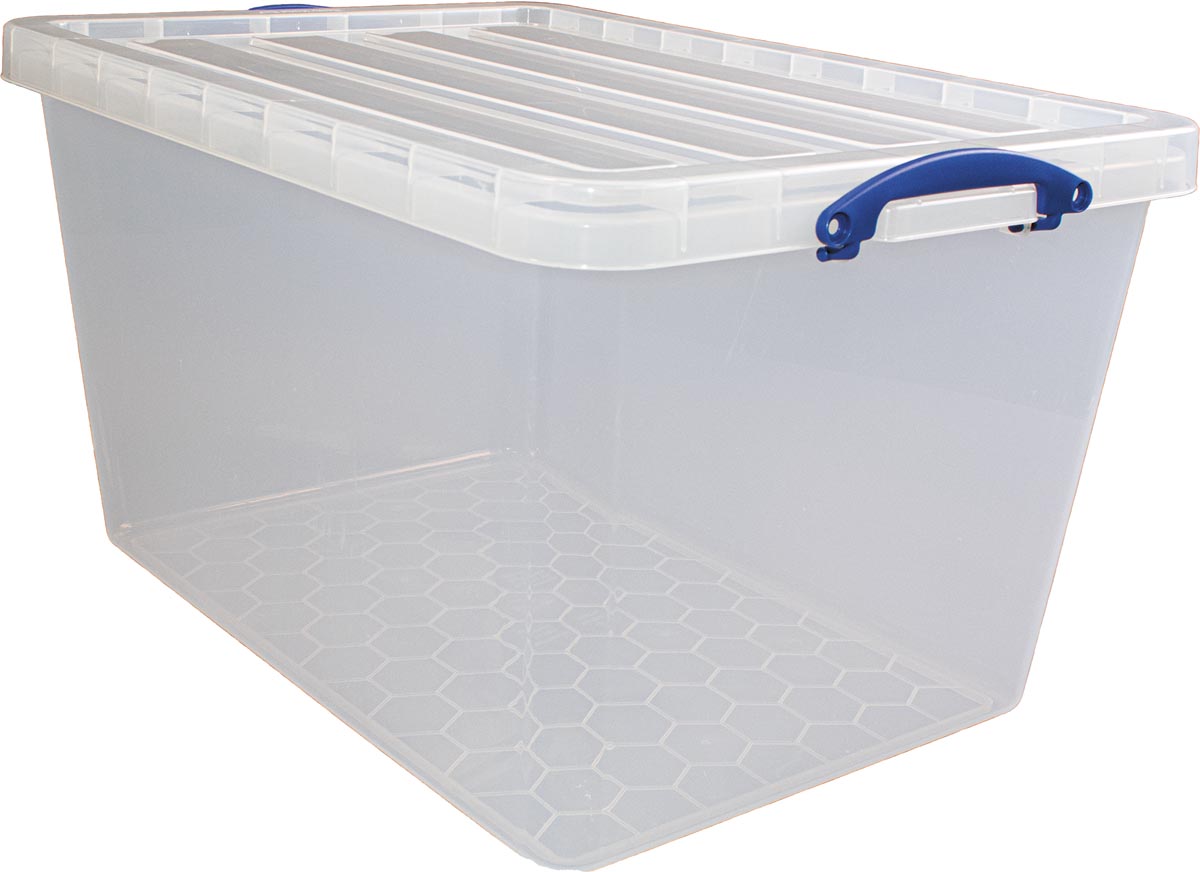 Really Useful Box opbergdoos 96 l, nestbaar, transparant afbeelding