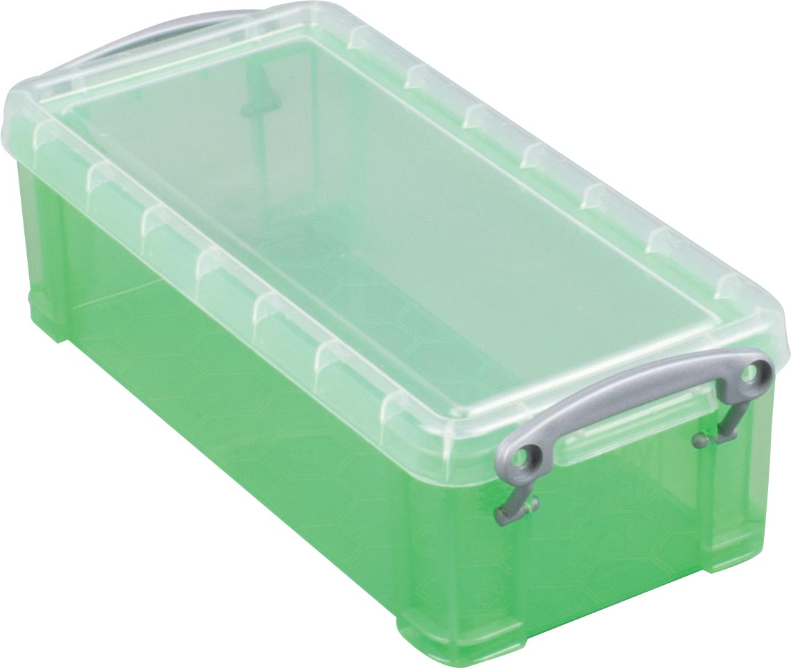 Really Useful Box opbergdoos 9 liter, transparant groen afbeelding