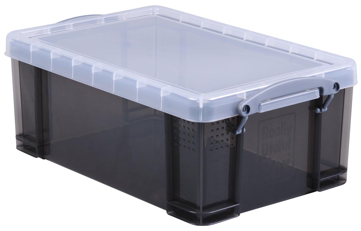 Really Useful Box opbergdoos 9 liter, transparant gerookt afbeelding