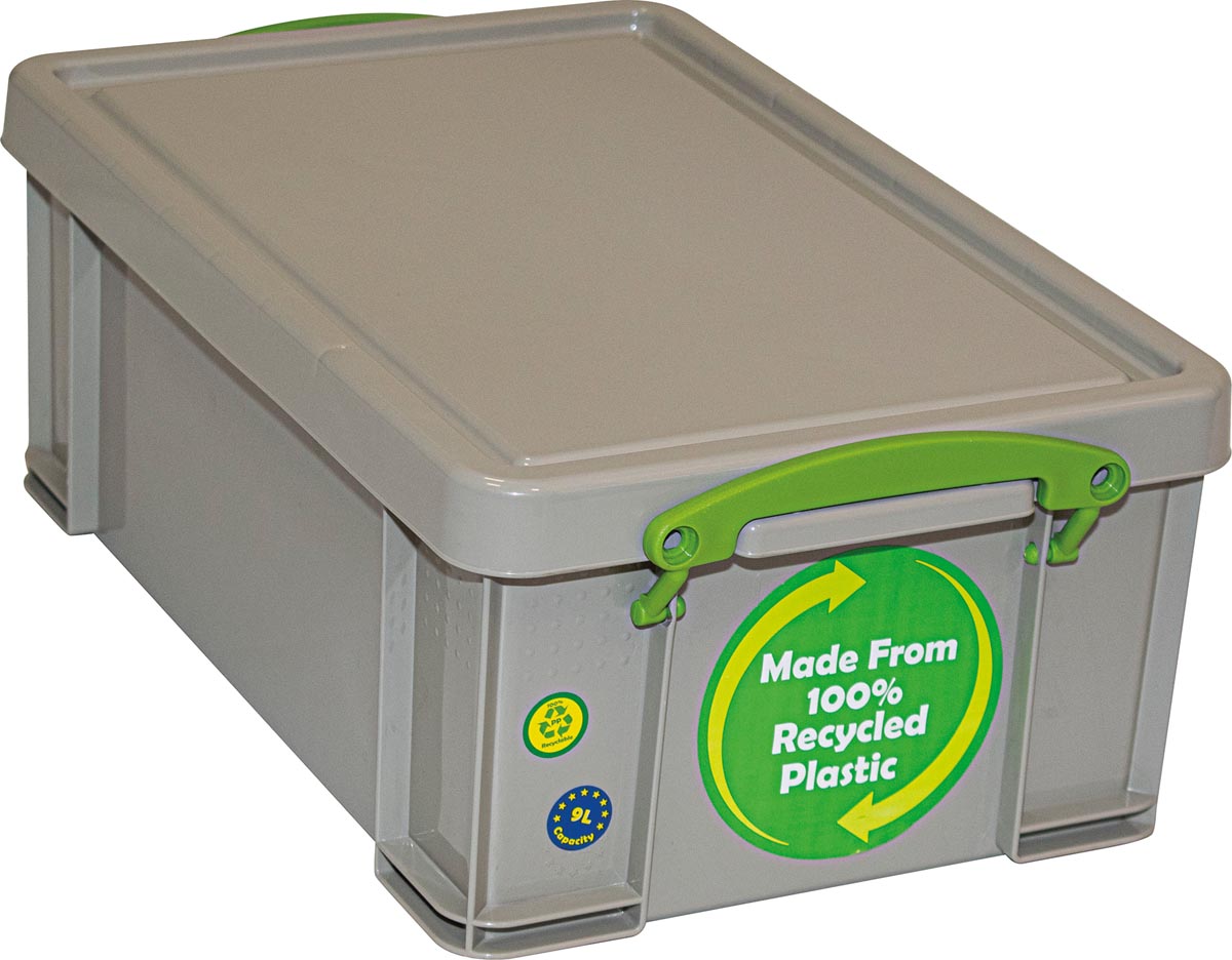 Really Useful Box opbergdoos 9 liter, gerecycleerd, grijs afbeelding