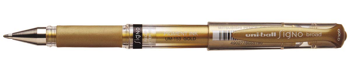 Uni-ball roller Signo Broad Creative, brede punt, goud