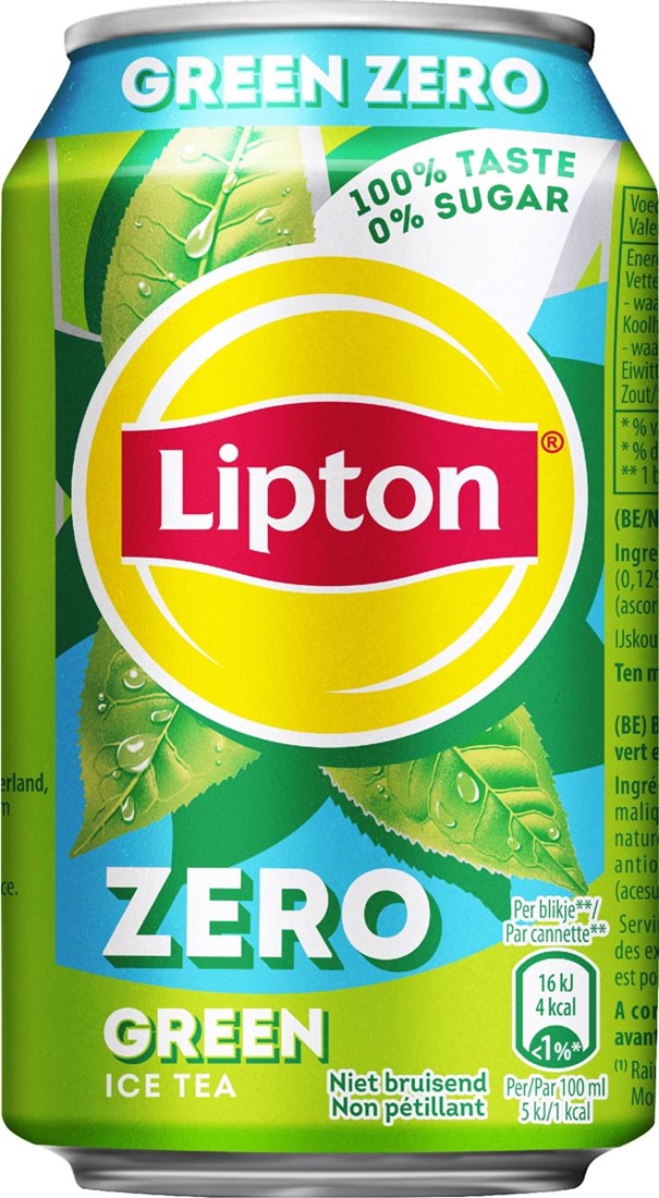 Lipton Ice Tea Green Zero, blik van 33 cl, pak van 24 stuks bij VindiQ Office