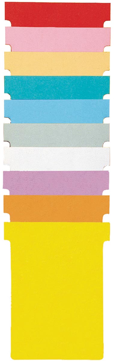 Nobo T-kaarten index 1,5, ft 53 x 45 cm, geel, pak met 100 stuks