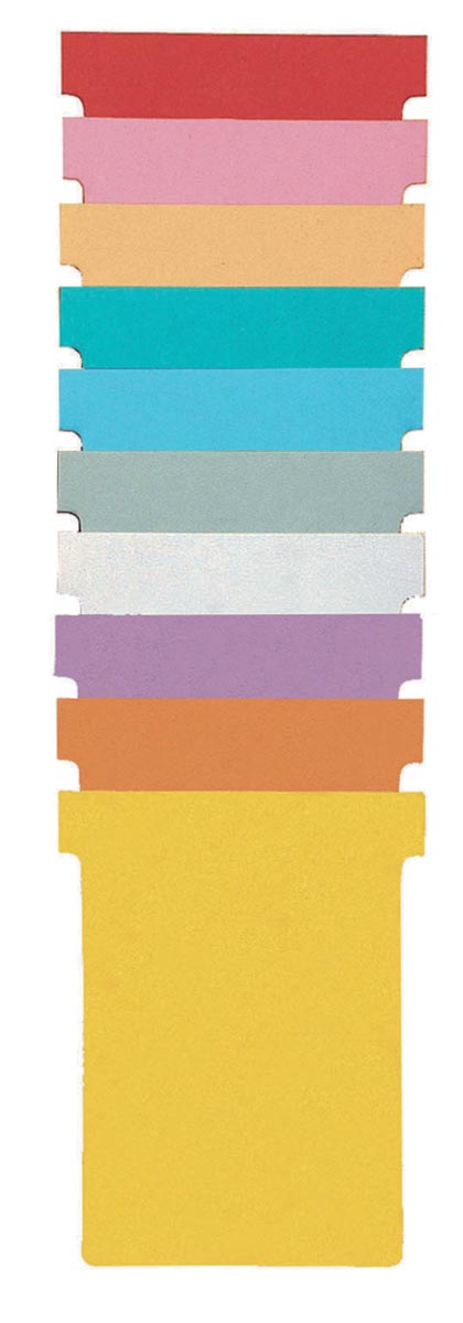 Nobo T-kaarten index 1,5, ft 53 x 45 cm, oranje, pak met 100 stuks