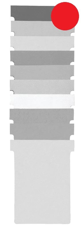 Nobo T-planbordkaarten index 1,5, ft 53 x 45 mm, rood afbeelding